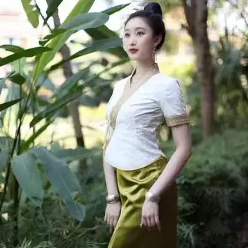 Китайская весна и лето Dai Мягкая и облегающая традиционная одежда для женщин