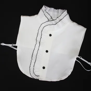 корейский стиль поддельный воротник для женщин рубашка с накладным воротником галстук винтаж белая блузка топы съемный воротник ожерелье аксессуары
