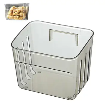 Кухонная корзина для хранения Прозрачный компактный без сверления Настенный органайзер для хранения со съемным крючком Туалетные принадлежности Vegetab