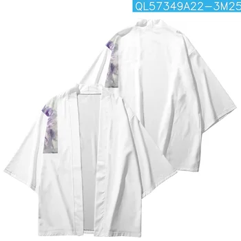Лето Мужчины Женщины Кардиган Пляжные рубашки Азиатская одежда Японский топ Традиционное кимоно Косплей Хаори