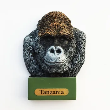 Магнит на холодильник Танзания Шимпанзе Стиль Креативный Культурный Ландшафт Украшение Сообщение Наклейка Туризм Сувенир