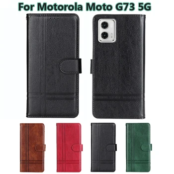 Магнитные чехлы для телефона Motorola Moto G73 5G Чехол Кожаный кошелек Capa Flip Чехол для Capinha Moto G73 5G Чехол 6,5 