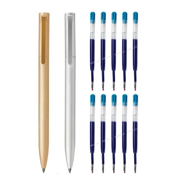 Металлическая гелевая ручка с стержнями для Xiaomi Metal Sign Pen Ручки 0,5 мм Черные/синие/красные чернила Плавный вращающийся Сдержанный Элегантный для бизнеса