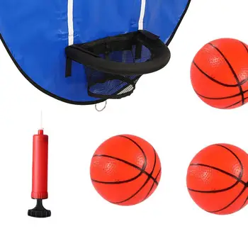  Мини-баскетбольное кольцо для батута с мячом, помпа для игры с голами Водонепроницаемые материалы Отрывной обод для безопасного погружения в баскетбольную раму