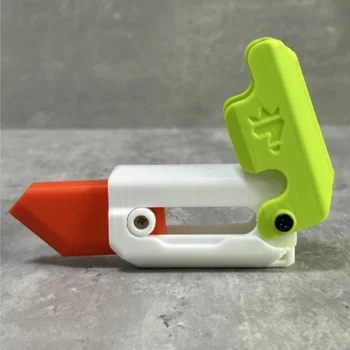 Мини Модель Морковный Нож 3D-печать Гравитационный прыжок Маленький нож из редьки Студенческий приз Кулон Декомпрессионная игрушка Подарок