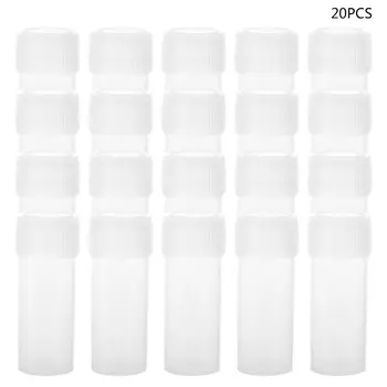  Мини-пластиковые бутылки для держателя таблеток с завинчивающимися крышками 5 мл Крошечные флаконы Контейнер Маленькие банки для кемпинга на открытом воздухе 20 J60A