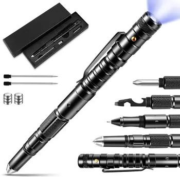 Многофункциональная тактическая ручка для самообороны на открытом воздухе для кемпинга Мультитул Ручка для повседневного ношения EDC Survival Gear Подарок для отца