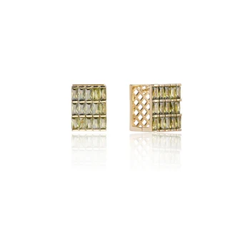 Модные кубические цирконовые квадратные серьги для свадьбы, серьги-гвоздики с кристаллами для невесты, ювелирные изделия для девочек на день рождения CE11898