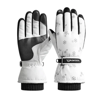 Мужчины Женщины Лыжные перчатки Перчатки для сноуборда Сверхлегкие водонепроницаемые зимние снежные теплые флисовые перчатки для езды на снегоходах