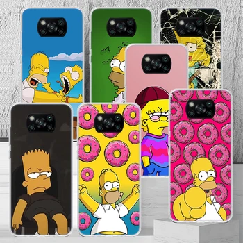 Мультяшный чехол для телефона Homers-S-Simpsons для Xiaomi Poco X3 Nfc X4 GT X5 Pro M5S M3 M4 M2 F3 F2 F1 Note 10 A3 A2 Lite Soft Coq