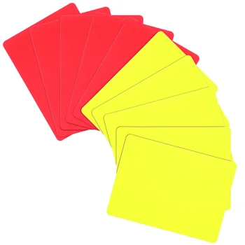 Набор судейских карточек Футбольные стандартные карточки Красные желтые судейские карточки На открытом воздухе Футбольные матчи Тренировочное судейское оборудование