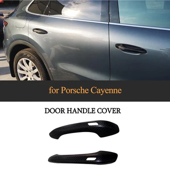 Накладка на ручку боковой двери автомобиля из углеродного волокна для внедорожника Porsche Cayenne 4 двери S GTS 2018