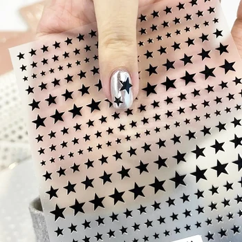  Наклейка для дизайна ногтей Y2K Satr Pentagram / Cross Stars Дизайн ногтей Самоклеящиеся для женщин и девочек Роскошное украшение для маникюра