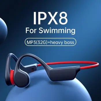  Наушники с костной проводимостью Bluetooth Wireless IPX8 Водонепроницаемый MP3-плеер Hi-Fi Ear-hook Наушники с микрофоном Гарнитура для плавания
