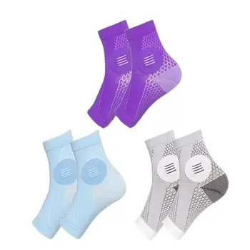 Невропатия Носки 3 пары Компрессионные носки без пальцев ног Дышащие удобные носки для лодыжки Рельефные спортивные носки для свода стопы и пятки