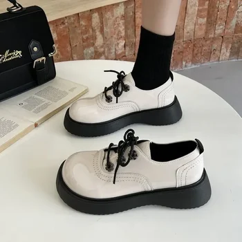 Новая классика Женская обувь Мэри Джейн Женская мода Офисное платье Обувь Винтажные лоферы на платформе Женские туфли Zapatos De Mujer