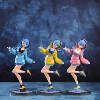 Новая модель куклы Rem Re:Life in a Different World from Zero Anime Girl Figure Series Зимняя толстовка Стоячая оперативная память Детские игрушки Подарок