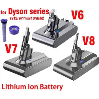 Новинка для литий-ионных аккумуляторов Dyson V6 V7 V8 V10, Абсолютный пылесос SV10 SV11 SV12 SV03 DC62 Литий-ионный аккумулятор