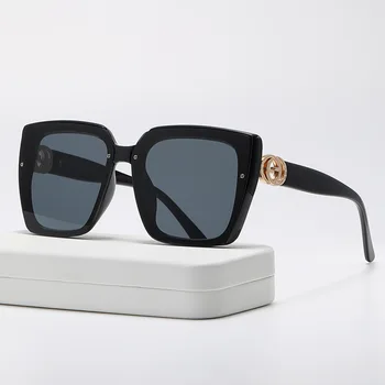 Новые винтажные негабаритные квадратные солнцезащитные очки для мужчин Классические солнцезащитные очки с большой оправой Роскошные дизайнерские очки