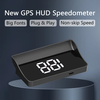 Новый HUD Автомобиль Проекционный дисплей Лобовое стекло Проектор Система GPS Спидометр Одометр Авто Цифровая скорость Универсальные автоаксессуары