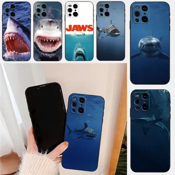 Новый модный чехол для телефона Shark для OPPO Find X3Neo X3Pro X5Pro RENO6 7 ProPlus A16 A54 A57 K9 A74 A93 A94 Черная крышка