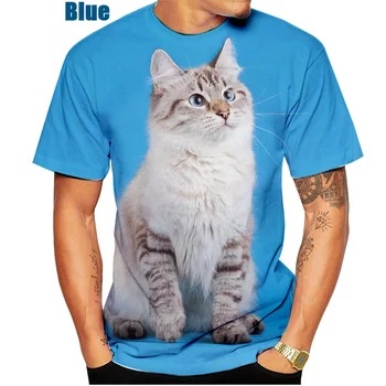 Новый продукт Dragon Li Cat 3D-печатная футболка Футболка с короткими рукавами Повседневная мужская футболка унисекс