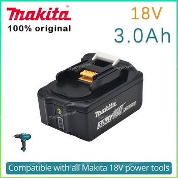 Оригинальная аккумуляторная батарея Makita 18 В 3,0 Ач с заменой светодиодного литий-ионного аккумулятора LXT400 BL1860 BL1850 BL1840 BL1830