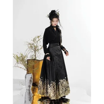 Оригинальная юбка Ханьфу Костюм в китайском стиле Платье Mamianqun Ming Horse Face Улучшенная династия Мин Древняя традиционная повседневная одежда