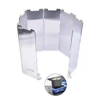  Открытый кемпинг Печь Ветровой дефлектор Портативный Сверхлегкий Складной с болтовым ветровым дефлектором