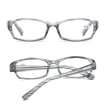 Очки Женские полосатые очки для пресбиопии Ультра легкие смоляные очки для чтения с гиперметропией +1.0 До +4.0 Очки для мужчин