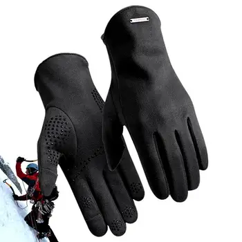  Перчатки с сенсорным экраном Нескользящие водонепроницаемые теплые зимние перчатки Перчатки для вождения Мужчины Для бега Спортивное вождение Походные походные перчатки