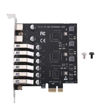Портативная настольная плата расширения USB3.2 8-портовая плата адаптера SATA PCI-E на USB3.2 Type C Riser Card