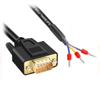 Последовательный кабель DB9, черный соединительный кабель RS232 папа и мама, 485 проводов, 38 контактов, 9-контактный, COM-порт, клеммный провод 235, 3-жильный