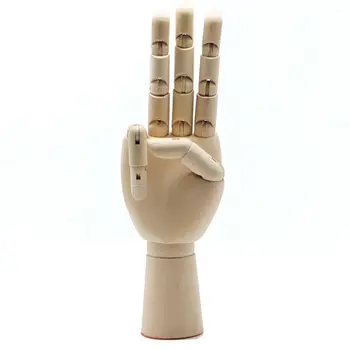 правая рука деревянная модель эскиз чертеж шарнирные подвижные пальцы манекен