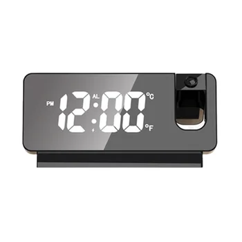 Проекционный будильник на потолке минималистичный дизайн с подсветкой комнатные часы для взрослых с тяжелым сном