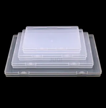 Прозрачный настольный канцелярский товар Прозрачная коробка для карандаша Наклейки Чехол для хранения Стол Классификационная коробка Пластиковый канцелярский органайзер