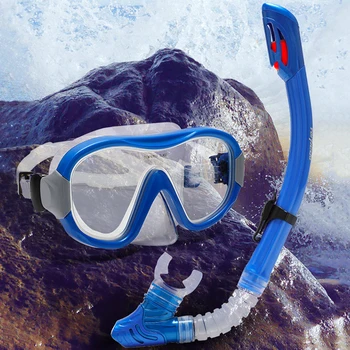  Профессиональные маски для подводного плавания Набор для подводного плавания Силиконовая юбка для взрослых Противотуманные очки Очки для дайвинга Оборудование для бассейна