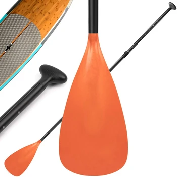  Регулируемое весло для доски для серфинга с уникальным дизайном замка с плавающим алюминиевым валом, оранжевый