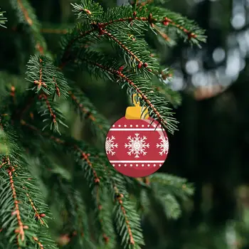 Рождественские украшения Прочные праздничные украшения Подвески для рождественских шаров с мультяшными принтами Праздничные украшения своими руками для праздника