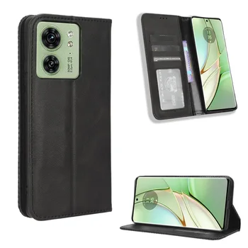 Роскошный кожаный чехол-кошелек для Motorola Edge 40 Flip Case 360 Protect Book Funda для Moto Edge40 Pro Shock Чехол для телефона