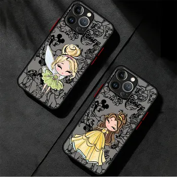 Роскошный чехол для телефона для Samsung Galaxy A22 A52 A24 A54 A13 A34 A32 A73 A23 A72 A14 A12 A53 A33 Disney Princess Art Cover Coque