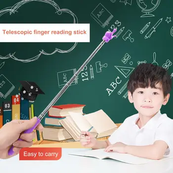 Руководство по чтению пальцем Инструменты для дошкольного образования для детей Классная доска Указатель Выдвижные палочки Развивающие обучающие игрушки