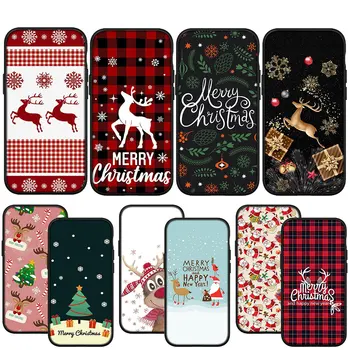 С рождественской елкой Оленем Санта-Клаус Снежный Снеговик Чехол для Apple iPhone 15 14 13 12 11 Pro XS Max XR 6s Plus + SE 15+ Чехол