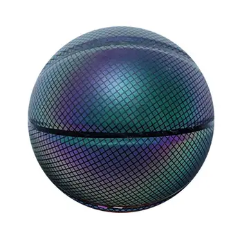 Светоотражающий баскетбольный мяч размера 7 ночная игра с подсветкой светящийся баскетбольный мяч крутой баскетбольный мяч из искусственной кожи для тренировок подарки на день рождения игрушки
