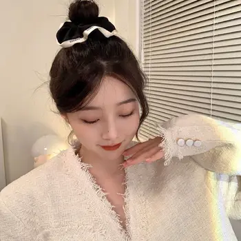  Симпатичная французская мода Простая сплошная цветная веревка для волос с большой буквой Резинки для волос в корейском стиле Резинки для волос Женщины Волосы Веревка Резиновая лента