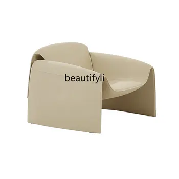 Скандинавский дизайнерский диван Итальянский современный минималистичный Гостиная Одноместный диван Кресло для ресепшн Балкон Спальня Ленивый костяной стул