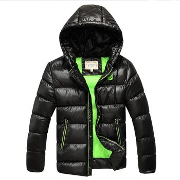 Стеганая куртка для мальчиков Зимняя легкая теплая пуховик с кулиской Хлопковая подкладка Детская ветрозащитная зимняя куртка Верхняя одежда