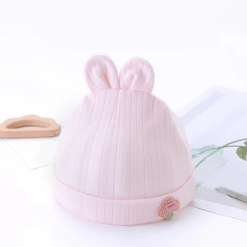Стильная детская шапочка-бини 0-6M Теплый чепчик для мальчиков и девочек Мягкая дышащая детская шапочка X90C