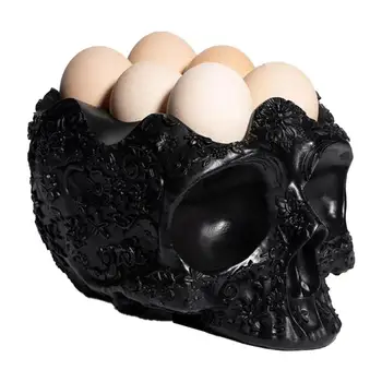  Столешница для хранения яиц Хэллоуин Скелет Держатель для яиц Готический органайзер для яиц Органайзер для хранения дисплея Serveware Resin Craft Home