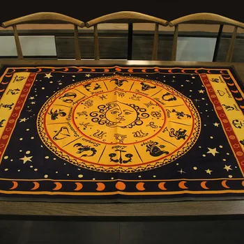 Тяжелая фланель высококачественная скатерть для таро коврик для карт таро 100 * 72 скатерть со звездным узором